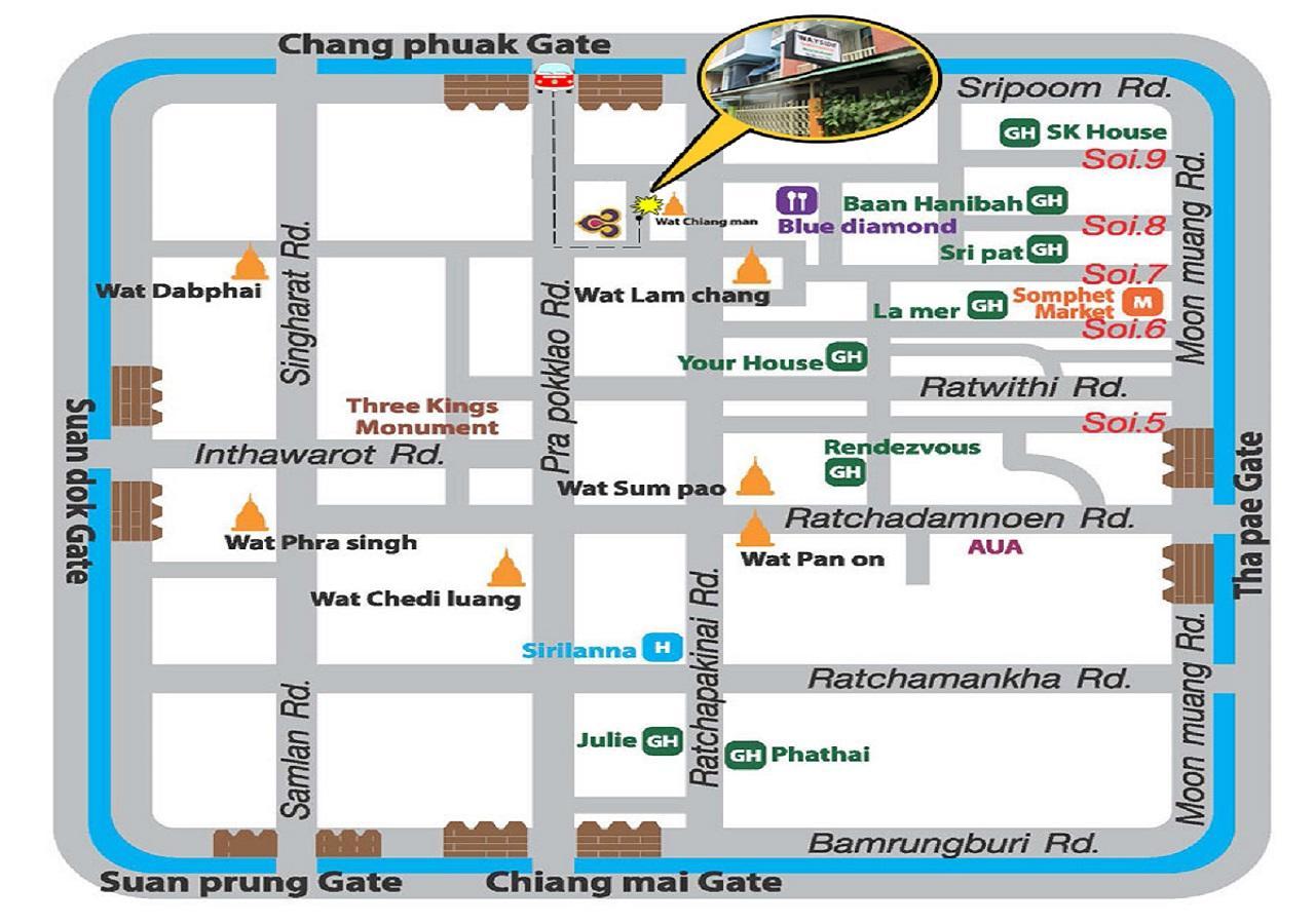 Wayside Guesthouse Chiang Mai Bagian luar foto